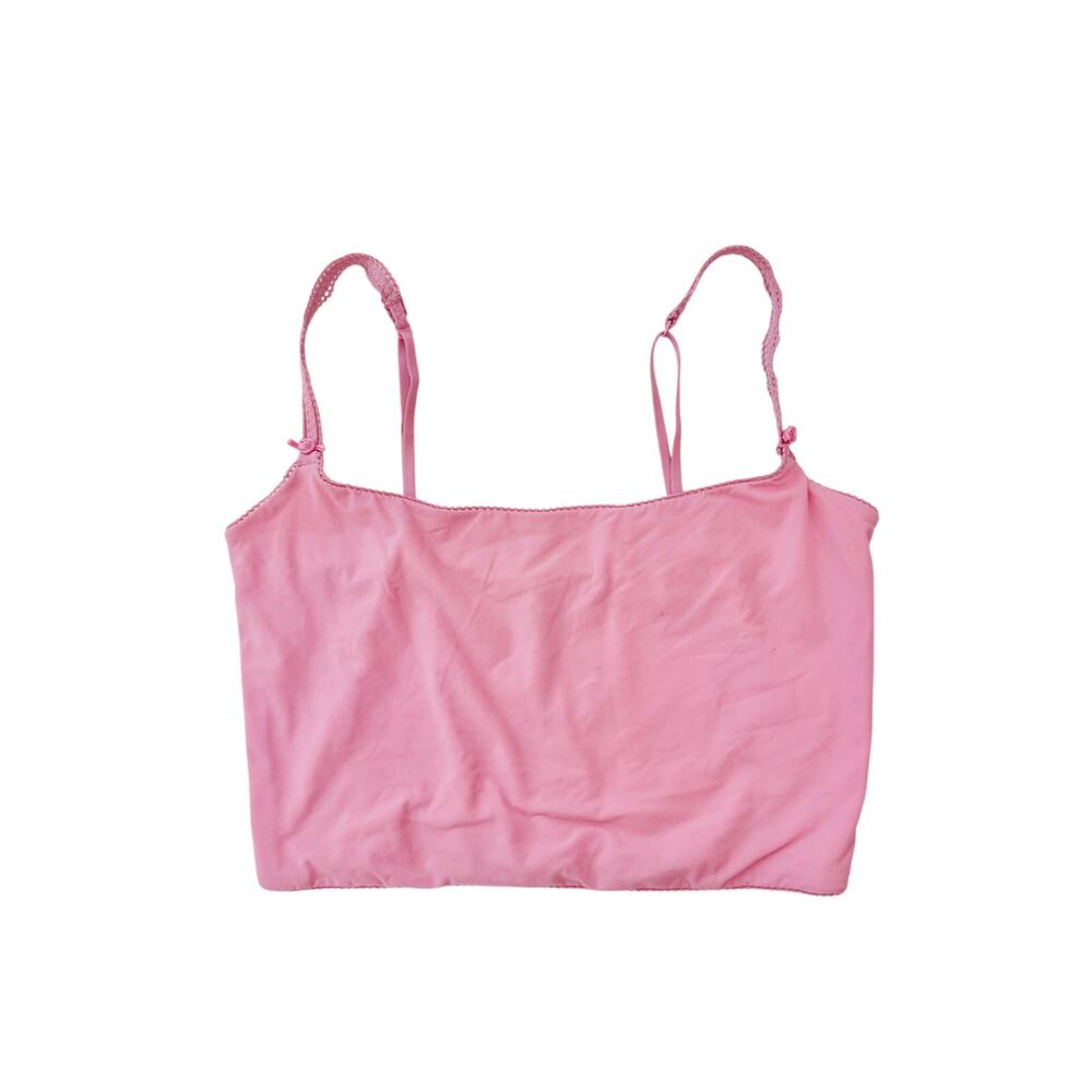 skims pink fits everybody cropped tank top - size medium